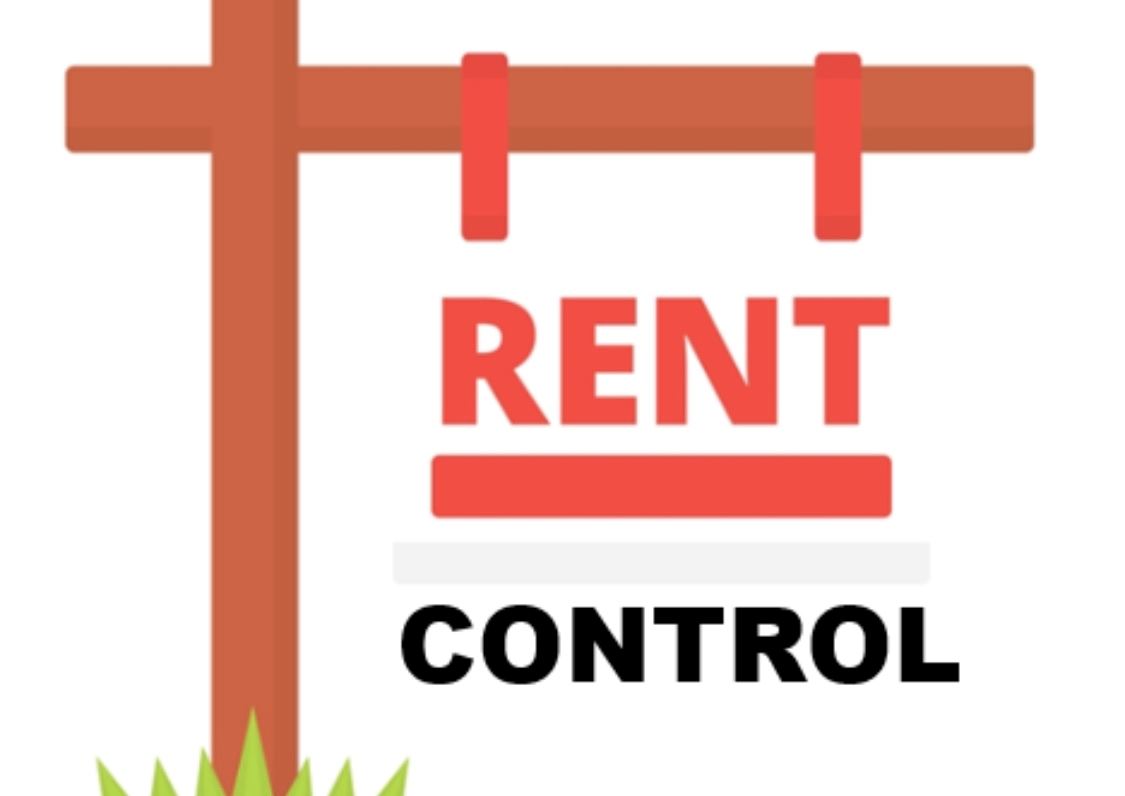 Graphic Says Rent Control in the Form of a House For Sale Sign