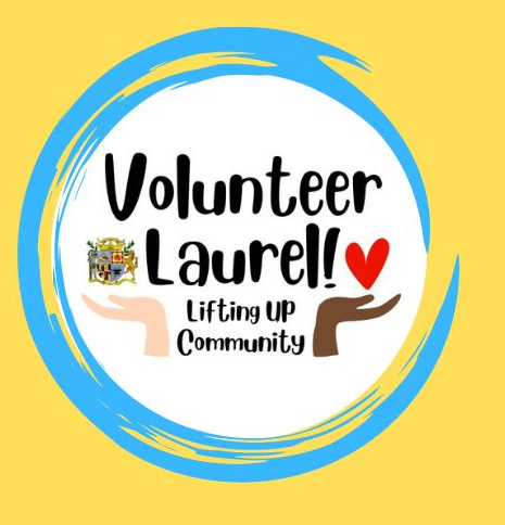 Yellow Background with Volunteer Laurel! Logo with a Modernized Light Blue Circle Around the Logo