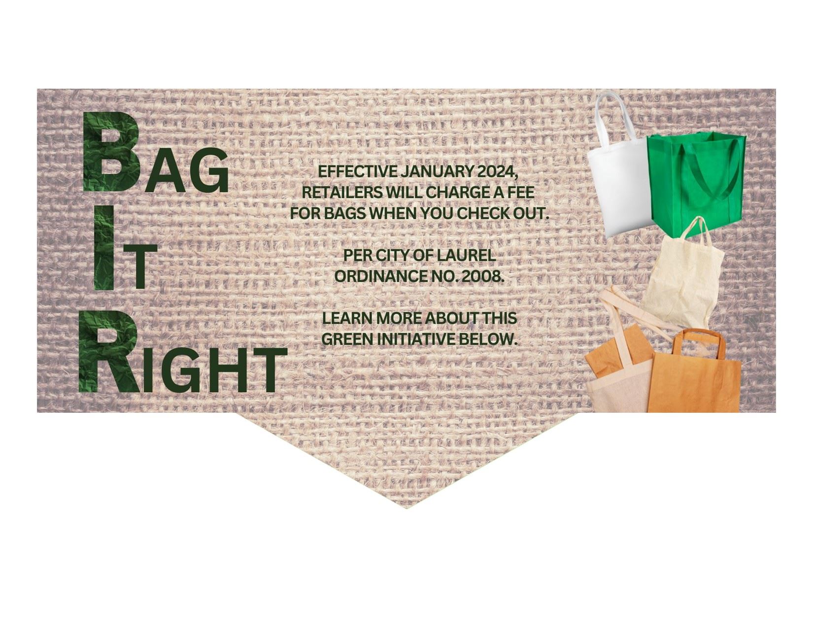 Picture of Reusable Bags with Burlap Background