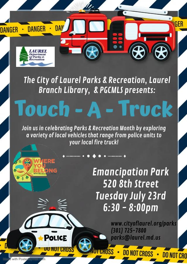 A flyer for our Touch A Truck event.