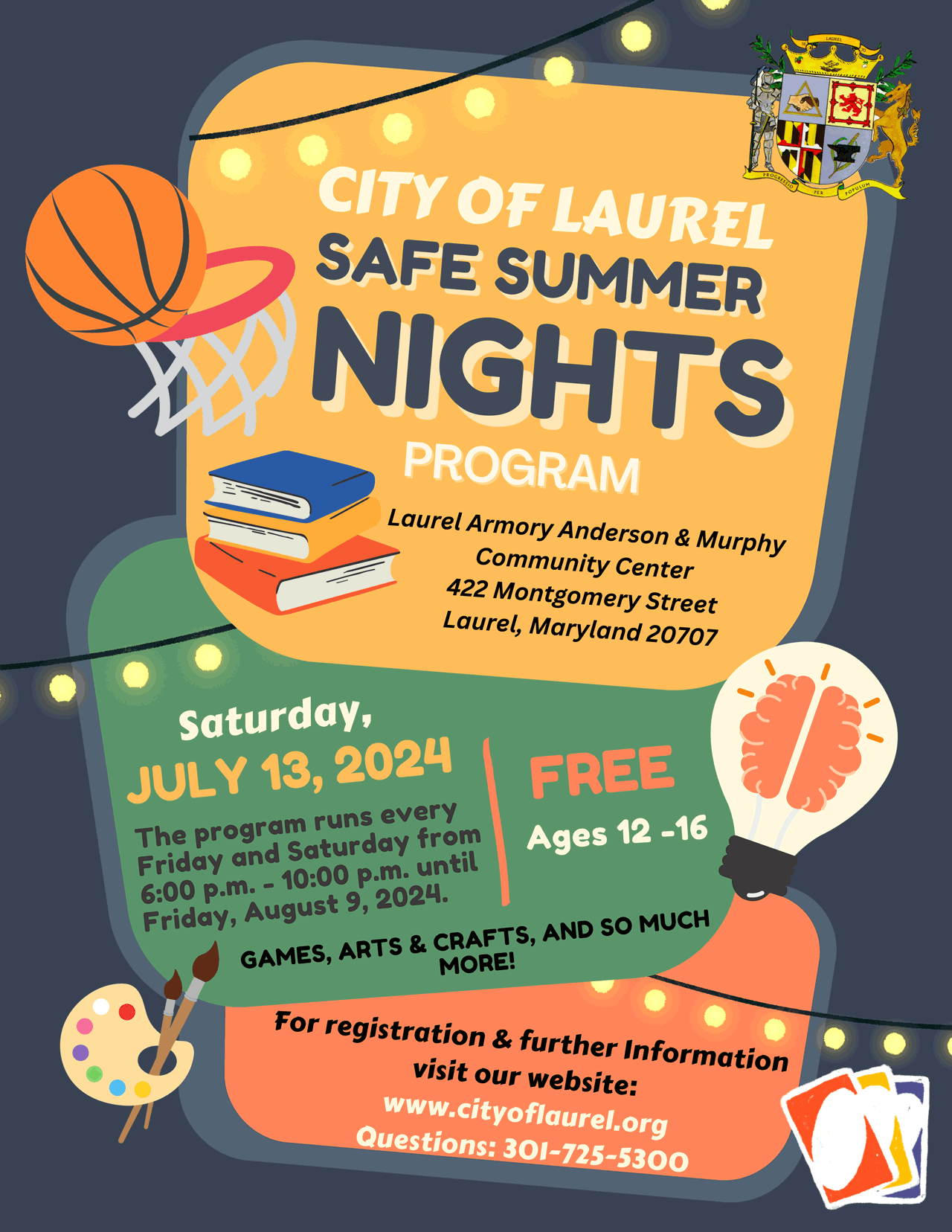 2024 Safe Summer Nights Program Flyer