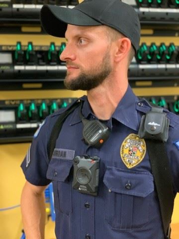 Police Officer Wearing a Body Camera