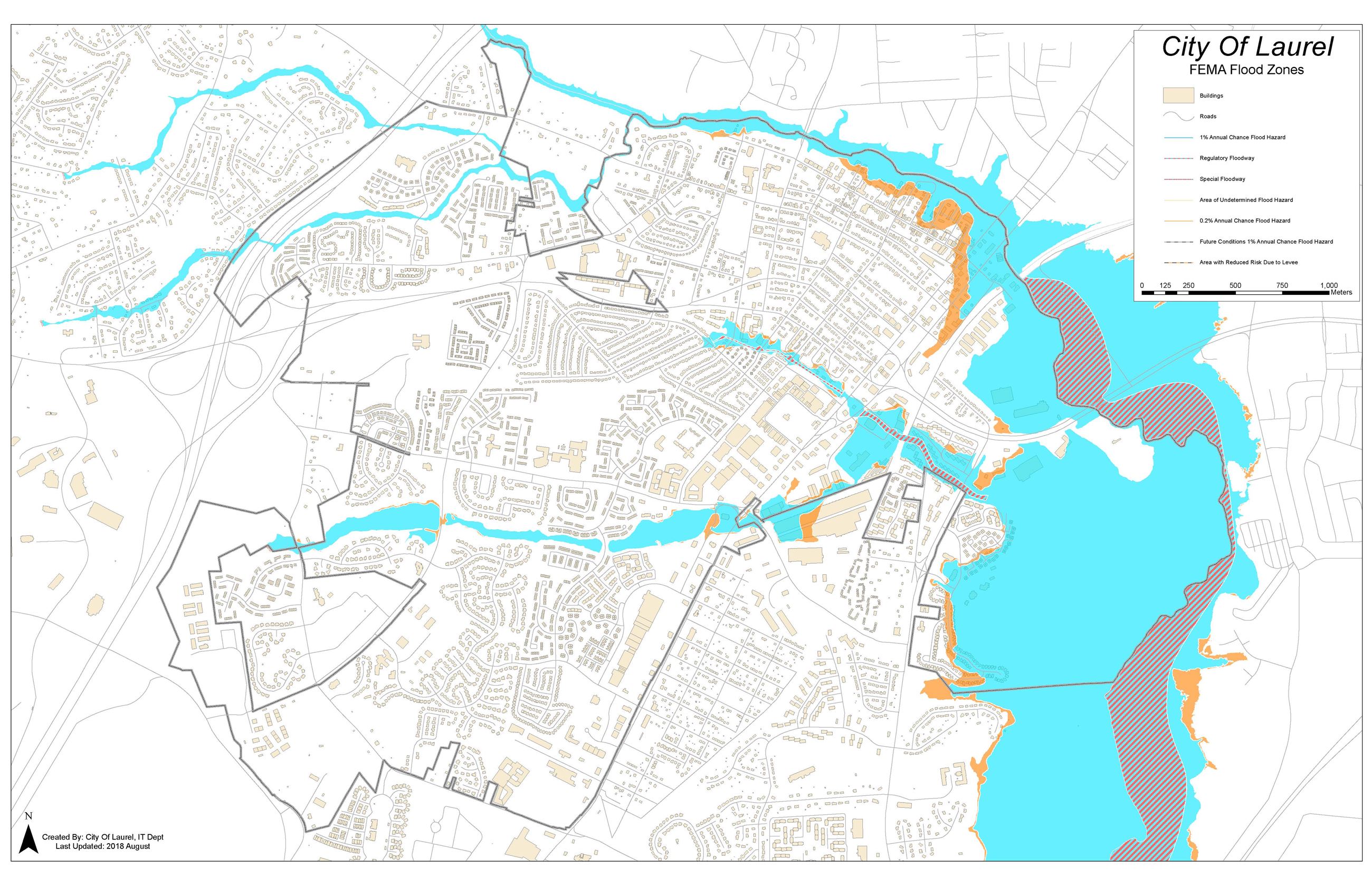 City of Laurel Flood Zones (2018)