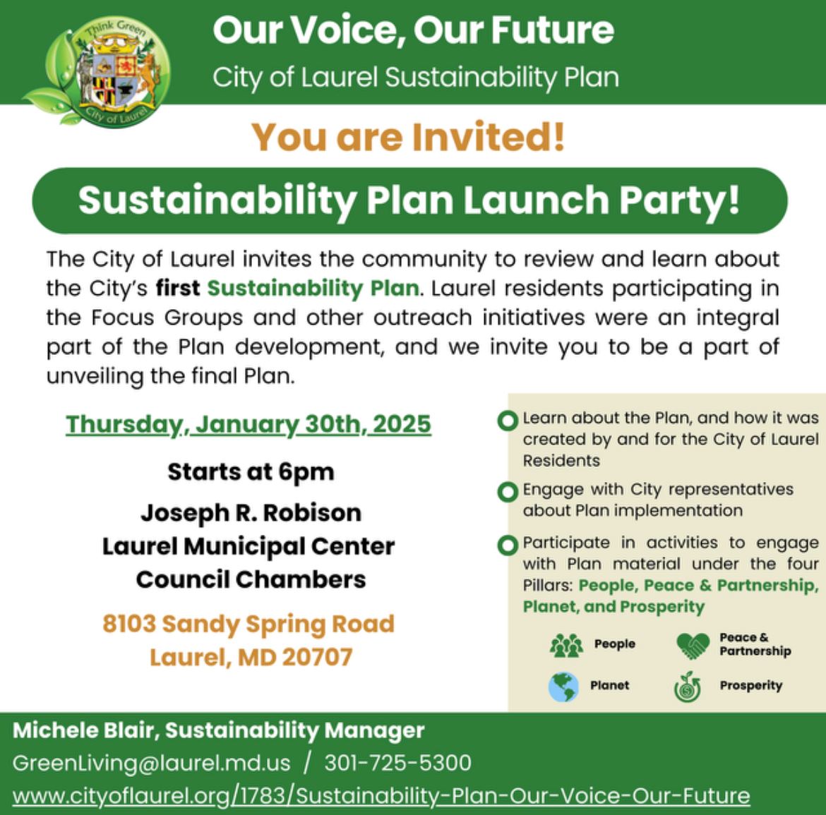 Sustainability Plan Launch