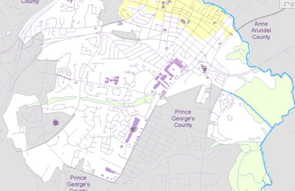 City of Laurel Boundary and Highlights Map