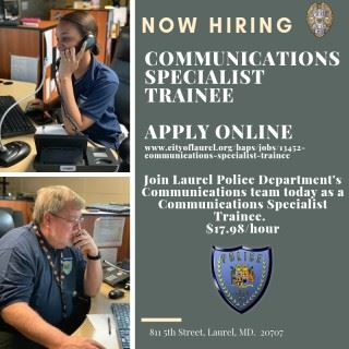 Now Hiring Communications Specialist Trainee